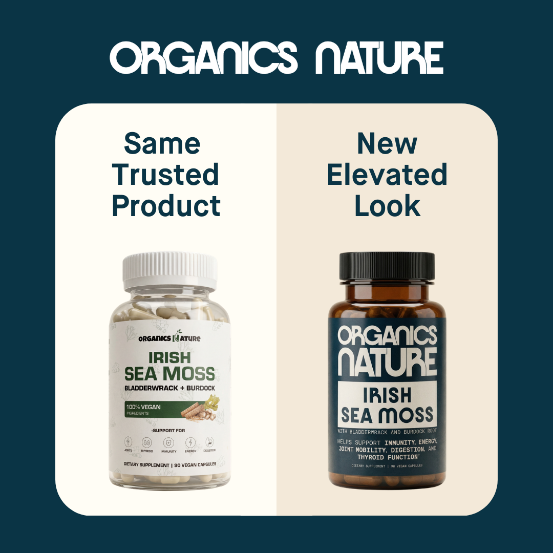 Organic Irish Sea Moss With Bladderwrack and Burdock Root