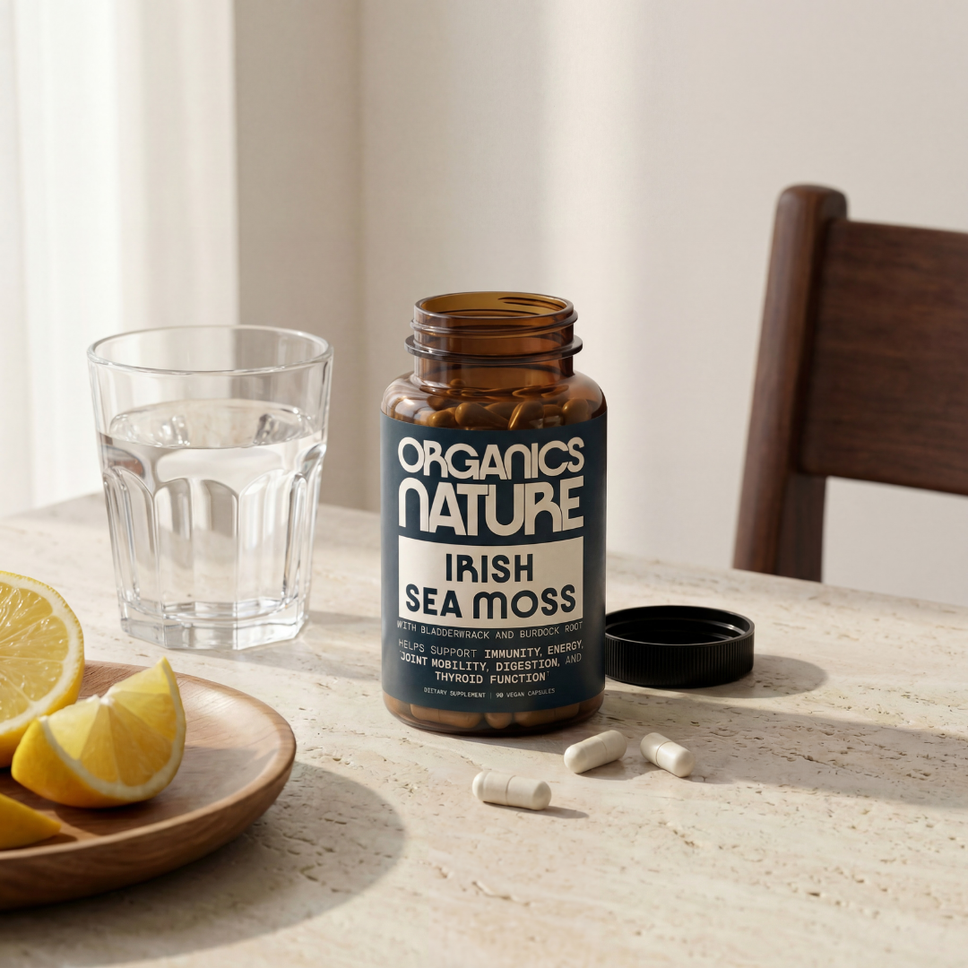Organic Irish Sea Moss With Bladderwrack and Burdock Root