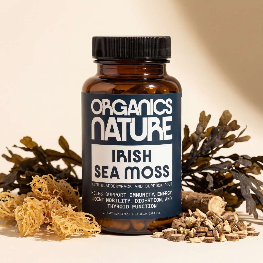 Organic Irish Sea Moss With Bladderwrack and Burdock Root